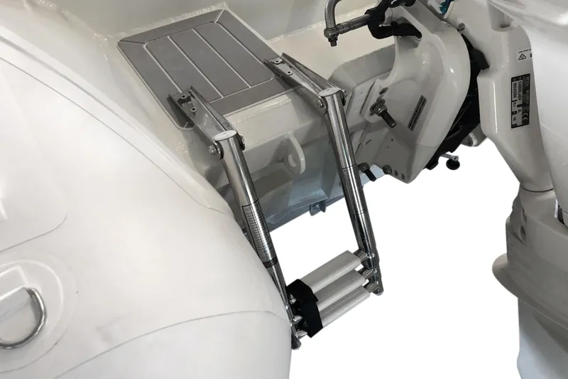 Slide: The Image of 2023 ZAR Mini LUX 13 boat with foldable ladder and motor mount. - 10