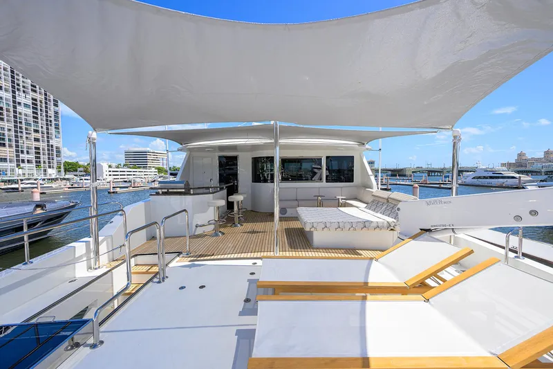 Slide: The Image of Luxurious 2013 Ocean Alexander Sky Lounge yacht with spacious deck and modern amenities. - 13