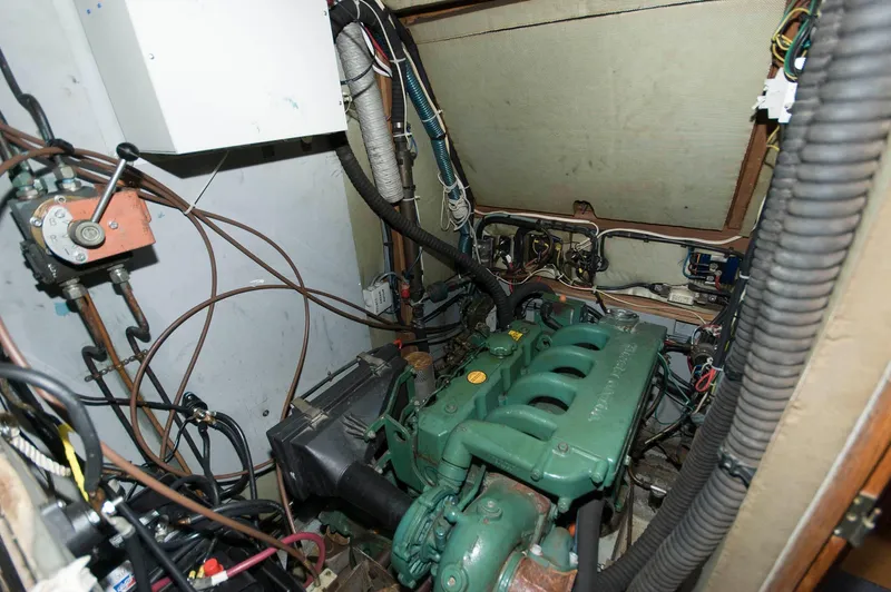 Slide: The Image of Engine compartment of a 1984 Jouet 1280 sailboat. - 34