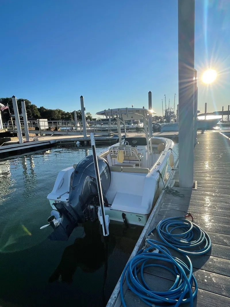 The Image of 2026 Key West 249 FS boat displayed at a show. - 1
