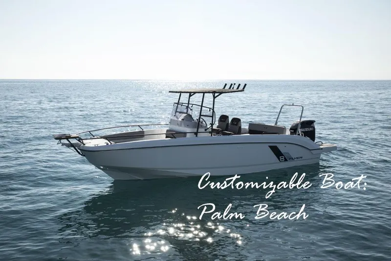 The Image of 2024 Beneteau Flyer 8 SPACEdeck boat on calm ocean near Palm Beach. - 0