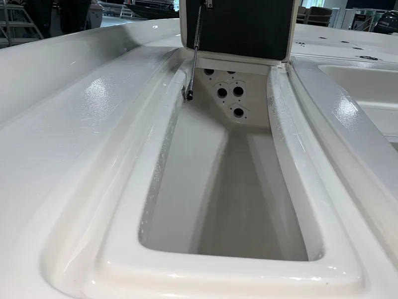 Slide: The Image of 2024 Key West 250 Bay Reef storage compartment. - 18