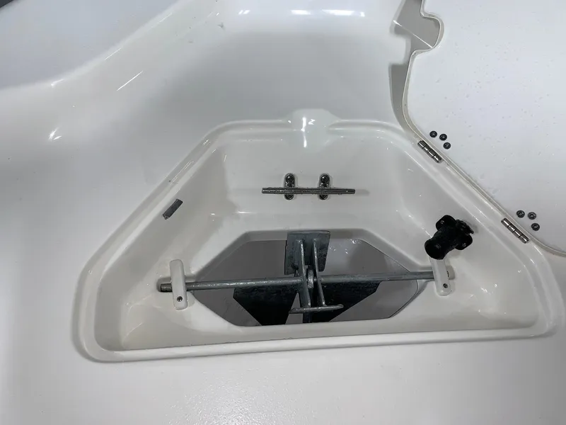 Slide: The Image of Anchor storage compartment of 2024 Key West 250 Bay Reef boat. - 8