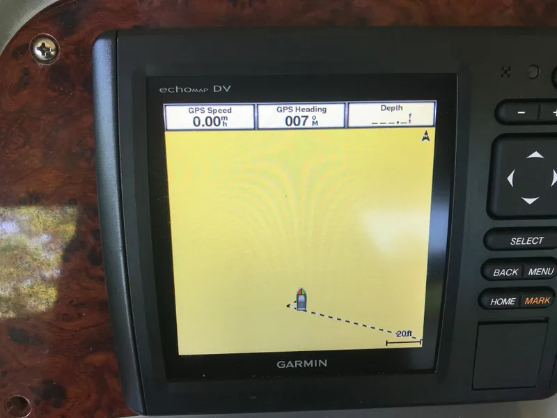 Slide: The Image of 2005 Formula 280 Sun Sport boat interior with white seating and control panel. - 10