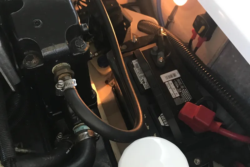 Slide: The Image of Interior of 2005 Formula 280 Sun Sport boat with plush seating and cushions. - 28