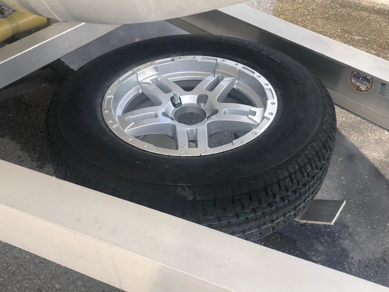 Slide: The Image of Spare tire on a Ranger 2660 trailer, 2025 model. - 5