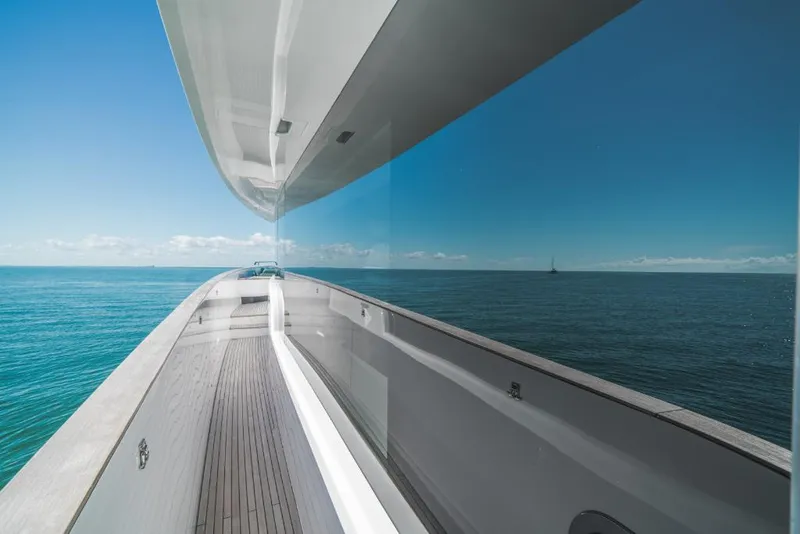 Slide: The Image of 2023 Azimut Magellano 25 Metri yacht deck with ocean view. - 26