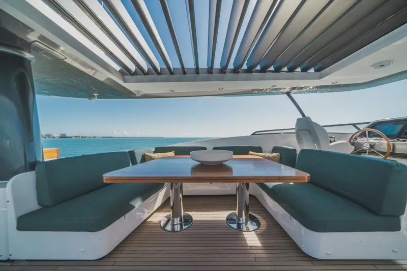 Slide: The Image of Luxury seating area on 2023 Azimut Magellano 25 Metri yacht with ocean view. - 37