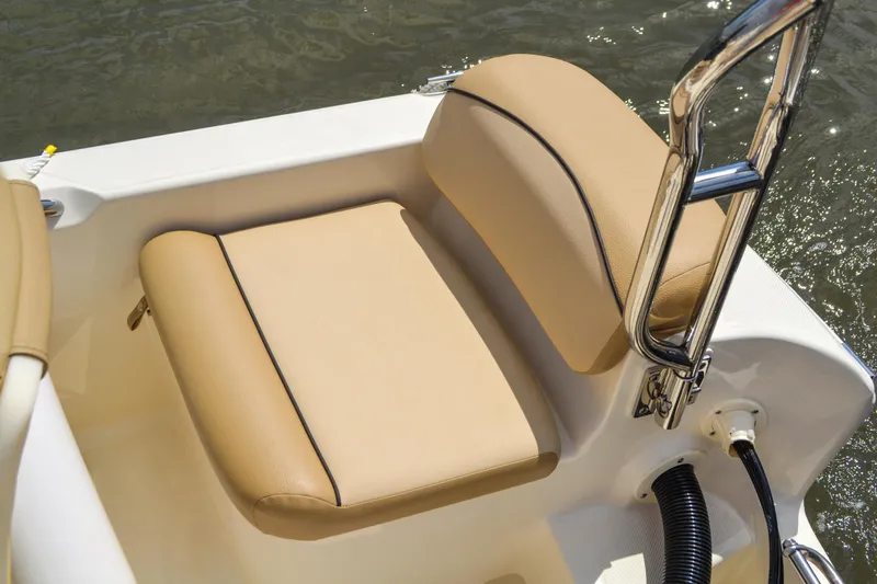 Slide: The Image of Beige seat cushion on Scout 175 Sport Dorado 2026 boat. - 2