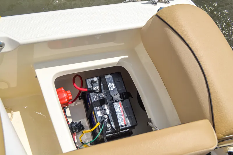 Slide: The Image of Battery compartment of the 2026 Scout 175 Sport Dorado boat. - 3