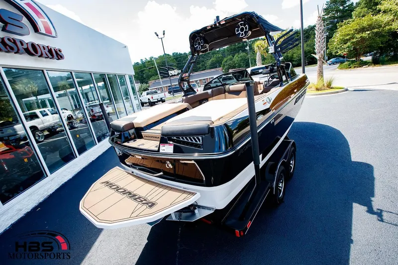 Slide: The Image of 2020 Moomba Kaiyen boat at HBS Motorsports dealership. - 3