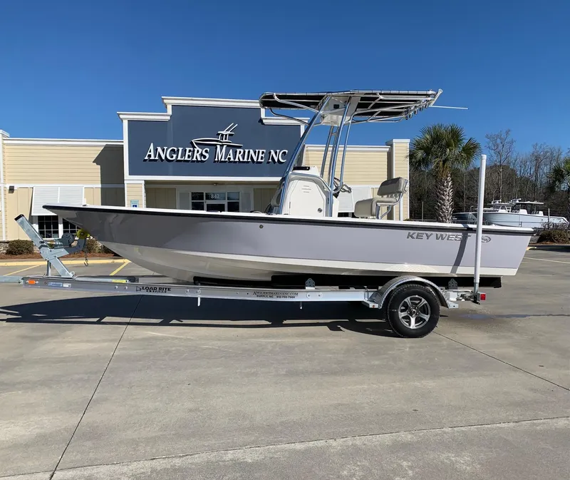 The Image of 2024 Key West 210 Bay Reef boat on trailer at Anglers Marine NC. - 0
