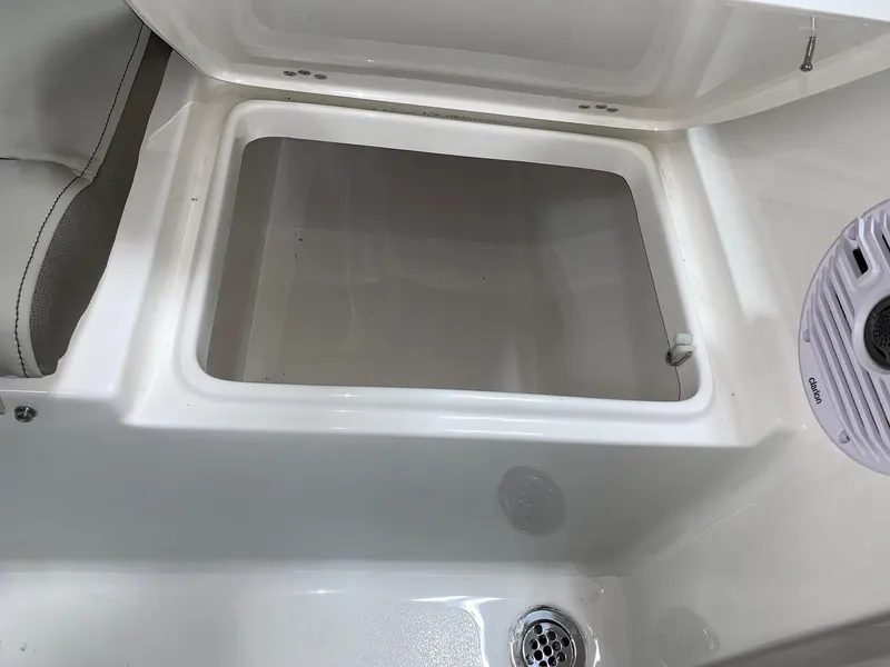 Slide: The Image of 2024 Key West 189 FS boat storage compartment and speaker. - 7