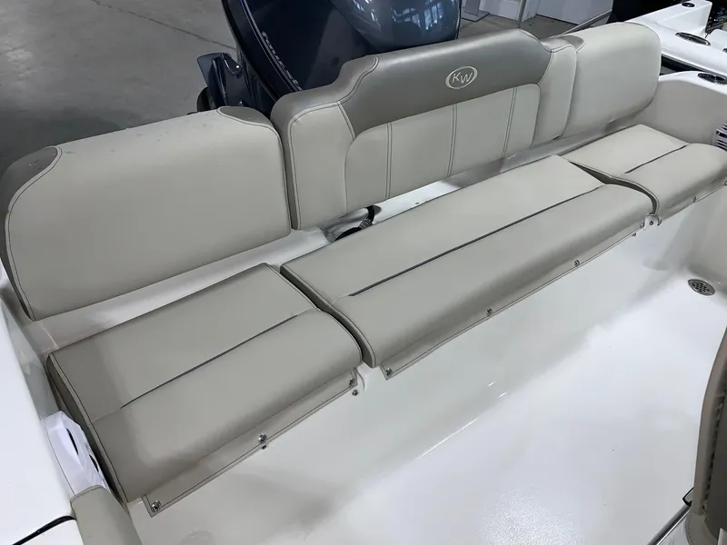 Slide: The Image of 2024 Key West 189 FS boat with beige cushioned seating - 8