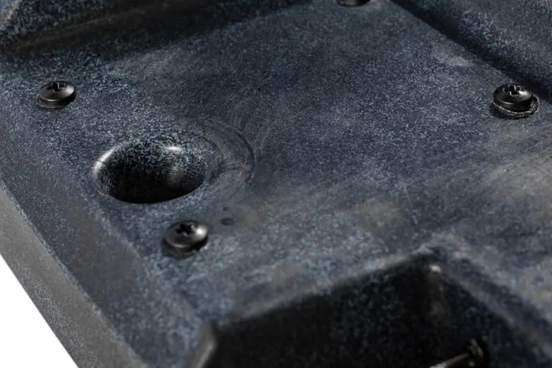 Slide: The Image of Close-up of 2023 Old Town Sportsman Autopilot 120 kayak's textured surface and mounting points. - 15