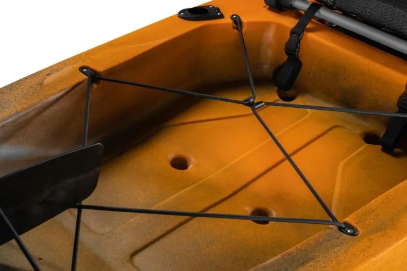 Slide: The Image of 2023 Old Town Sportsman PDL 120 kayak with bungee storage system. - 8