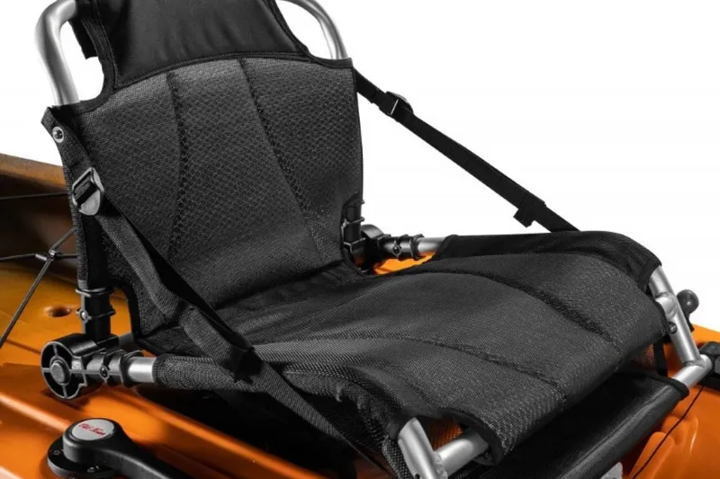 Slide: The Image of 2023 Old Town Sportsman PDL 120 kayak seat, black mesh, ergonomic design. - 9
