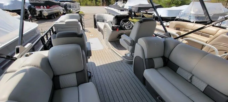 Slide: The Image of 2020 Ranger 2300LS boat interior with spacious seating and modern design. - 9