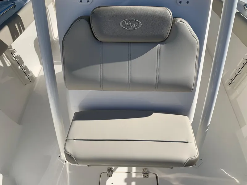 Slide: The Image of 2024 Key West 244 CC boat seat with KW logo. - 23