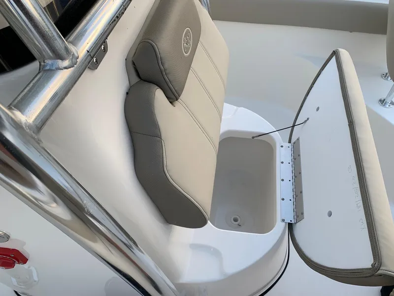 Slide: The Image of 2024 Key West 203 FS boat seat with storage compartment. - 11