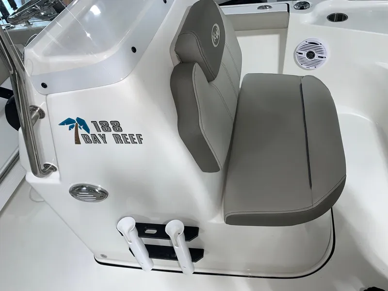 Slide: The Image of 2024 Key West 188 Bay Reef boat seat and console. - 11