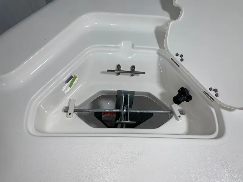 Slide: The Image of Anchor storage compartment of 2024 Key West 188 Bay Reef boat. - 12