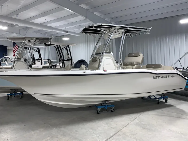 The Image of 2024 Key West 219 FS boat in showroom, side view. - 0