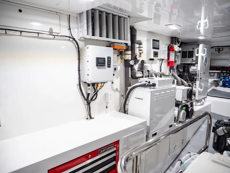Slide: The Image of Engine room of 2025 Northern Marine 57 Expedition yacht with modern equipment. - 21