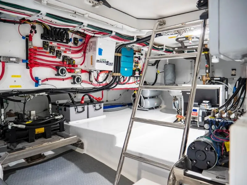 Slide: The Image of Engine room of 2025 Northern Marine 57 Expedition yacht with advanced electrical systems. - 29