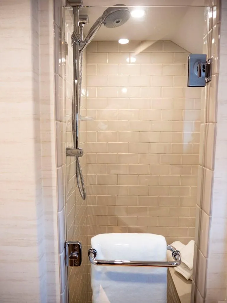 Slide: The Image of Modern shower in 2025 Northern Marine 57 Expedition yacht bathroom. - 9