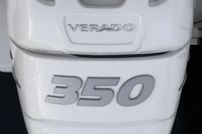 Slide: The Image of Boston Whaler 315 Conquest 2019 with Verado 350 engine detail. - 131