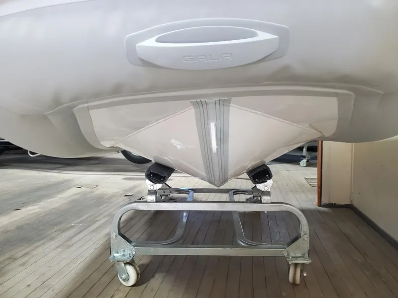 Slide: The Image of 2023 Gala A270D inflatable boat on a wheeled stand. - 4