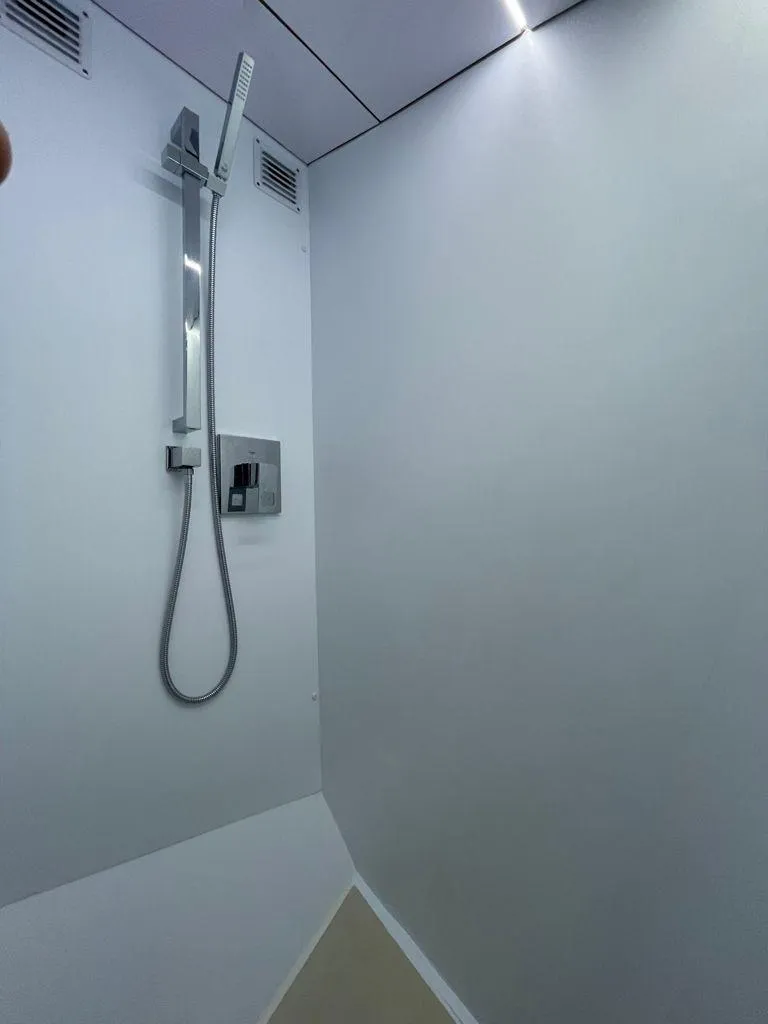 Slide: The Image of Modern shower area in a 1984 Magnum Marine boat. - 6