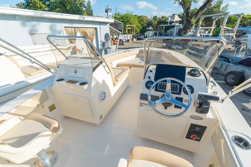 Slide: The Image of Interior of 2026 Scout 195 Sport Dorado with helm console. - 5
