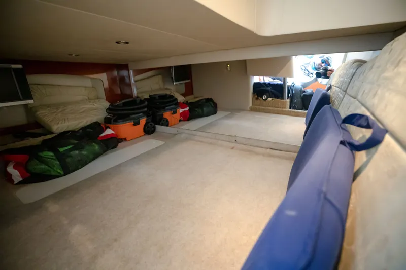 Slide: The Image of Interior cabin of 2007 Formula 370 Super Sport with storage and seating. - 49