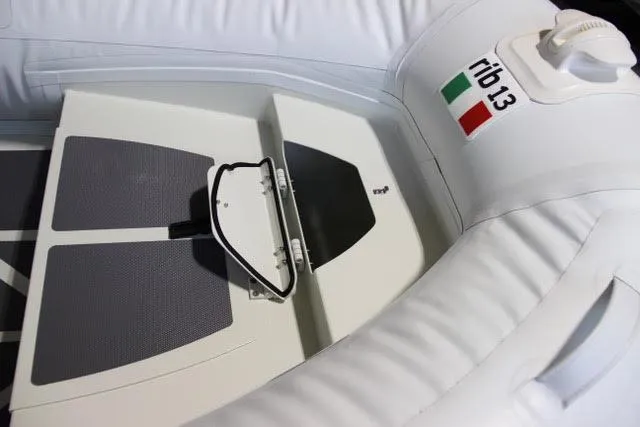 Slide: The Image of 2022 ZAR Mini 13 HDL inflatable boat interior with rib 13 branding. - 8