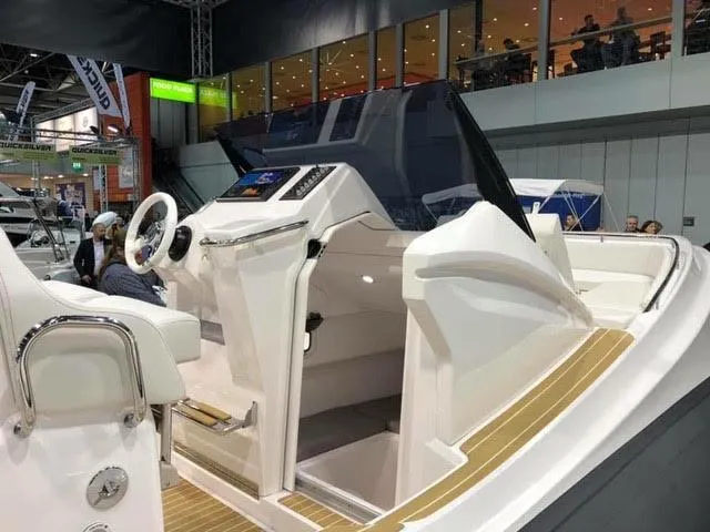 Slide: The Image of 2020 Zar Formenti 85 SL boat interior at a boat show. - 6