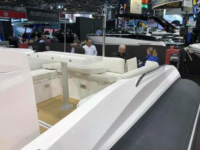 Slide: The Image of 2020 Zar Formenti 85 SL boat interior at a boat show. - 8