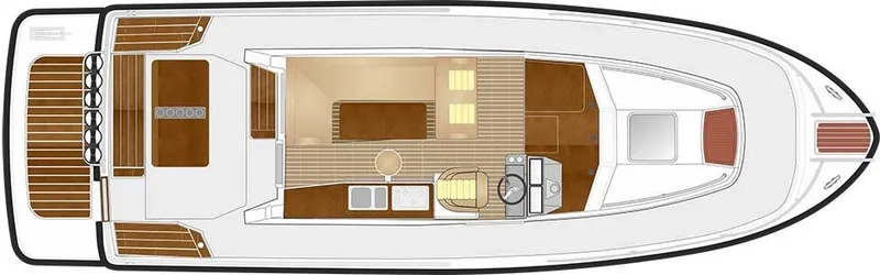 Slide: The Image of Top view layout of 2024 Sargo 33 boat interior. - 16