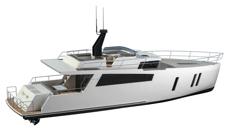 Slide: The Image of 2022 Compact Mega Yachts CMY 161, sleek modern design, luxury yacht exterior. - 5