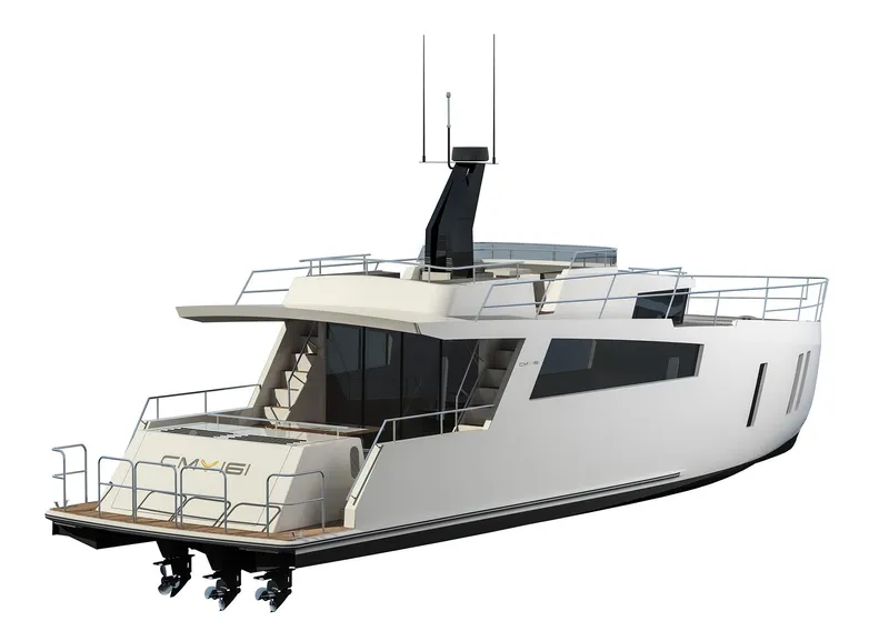 Slide: The Image of 2022 Compact Mega Yachts CMY 161, sleek modern design, luxury motor yacht. - 7