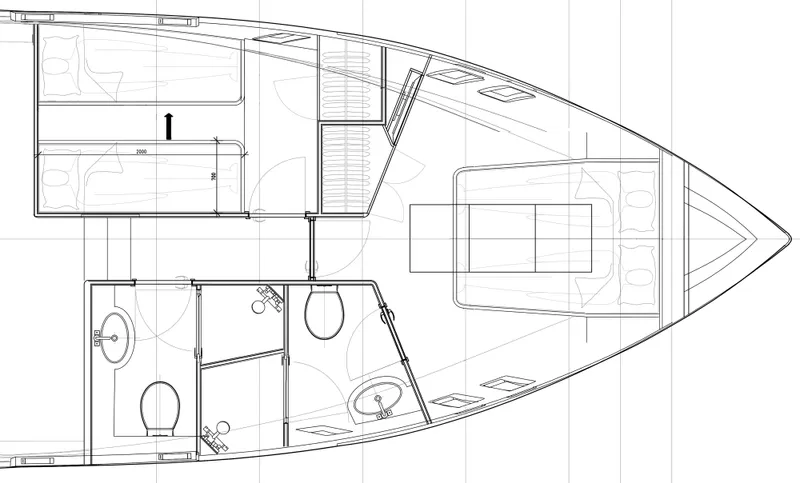Slide: The Image of Floor plan of 2022 Compact Mega Yachts CMY 161, showcasing interior layout and design. - 9