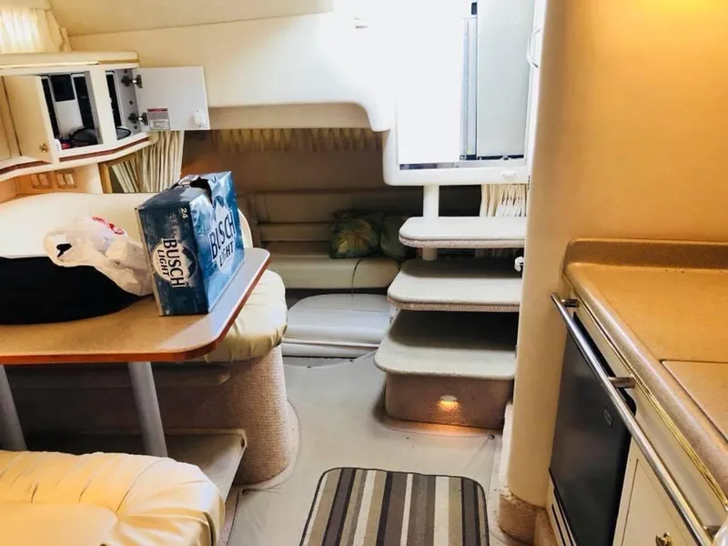 Slide: The Image of Interior of 2000 Sea Ray Sundancer 310 yacht cabin. - 13