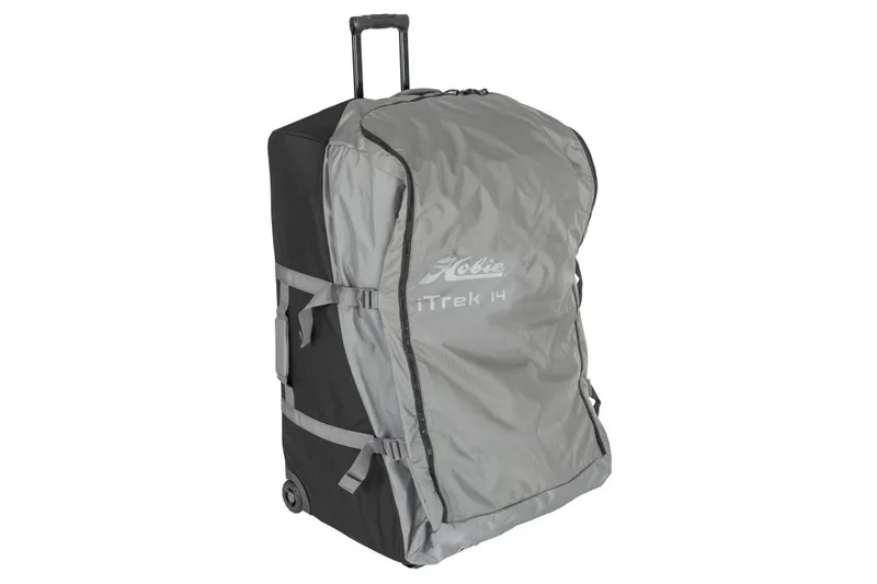 Slide: The Image of 2023 Hobie iTrek 14 Duo kayak in a wheeled storage bag. - 12