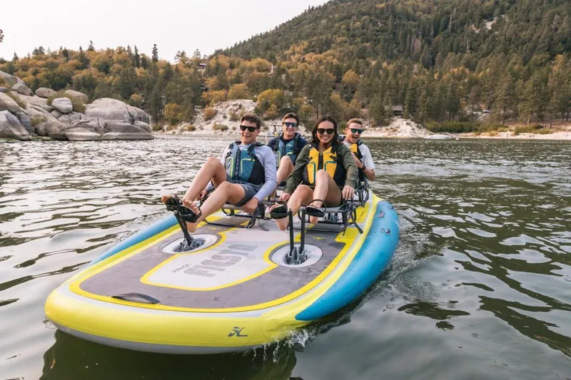 The Image of Group enjoying a ride on a 2023 Hobie iTrek Fiesta pedal kayak. - 0