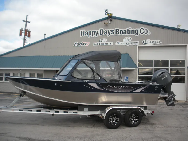 Slide: The Image of 2024 Duckworth 18 Advantage Sport boat at Happy Days Boating Co. dealership. - 1