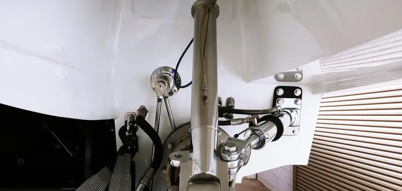 Slide: The Image of Close-up of Skater 50 boat's mechanical components, 2020 model. - 13