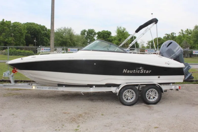 The Image of 2023 NauticStar 203 DC boat on a trailer. - 0