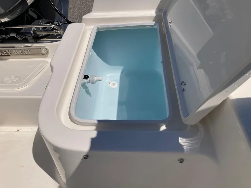 Slide: The Image of 2024 Key West 1720 Sportsman livewell with open lid. - 10