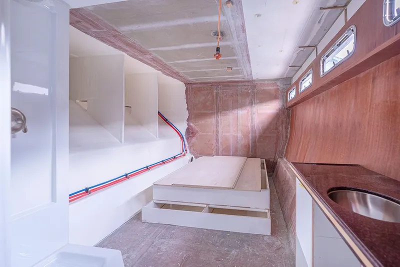 Slide: The Image of Interior of 2025 Catamaran Bloomfield 86 Motorsailor, featuring modern design and spacious layout. - 47